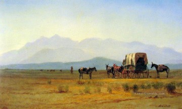 Surveyors Wagon in der Rockies Albert Bier Ölgemälde
